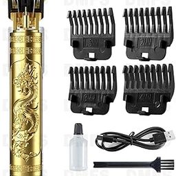 Men Vintage T9 Trimmer Professional Cordless Hair Clipper Dragon Style, Rechargeable Trimmer For Beard, Hairs, Moustache & Face, Electric T Blade Zero Gapped Shaving Machine T9 Vintage trimmer-20