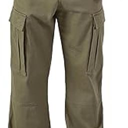 Men's | Solid | Light Weight | Breathable Fabric | 6 Pocket | Mid Rise | Loose Fit | 100% Cotton | Button Waist | Cargo | Trouser | Pants-image-42