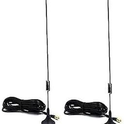 NisDeal Magnetic 5dbi Base Antenna (Pack of 2) GSM GPRS Small Suction Cup RG174 Cable 3Mtr. SMA Male 433Mhz Omni Antenna Magnetic Base Plug Magnet Seat 5cm - 2pcs-13