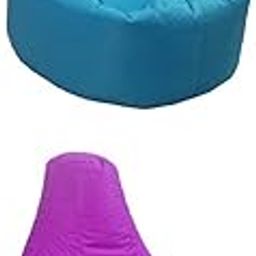 ARTISOUL® XXL Recliner Gaming Beanbag Chair Cover Adult Seat Pod Bag Sky Blue & Purple | Furniture | Bean Bags & Inflatables-image-58