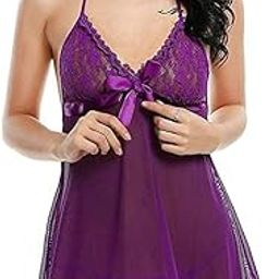 Babydoll Sleepwear Lingerie Women's Nightwear Honeymoon Dress for Ladies First Night Dress for Woman with G-String-image-57