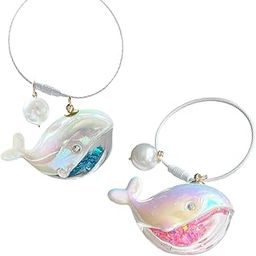 Cute Keychain, Whale Keychain Set of 2, Aesthetic Keychains for Girls（Sky Blue and Pink）-22