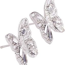 Anti Tarnish Diamond Butterfly Stud And Drop Earrings Set for Women | Stylish Fashion Jewellery | Accessories for Girls | Minimal Jewelry | Ideal for Gifting-image-93