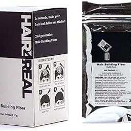 Hair4Real Dark Brown Hair Thickening Fibers-12 grams & Refill Pack-25 grams, Dark Brown (Pack of 2)-image-27