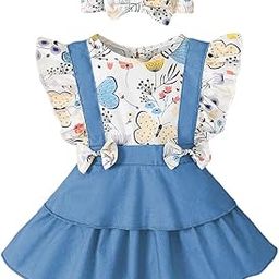 Girl's Mini Graphic Cotton Butterfly Sleeves Fit Flare Plain Casual Dresses-image-47