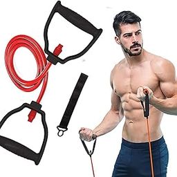Resistance Tube Loop Bands Toning Resistance Band for Men with Door Anchor Foam Handles Equipment for Home Gym-image-21