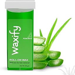 WAXIFY Aloe Vera Cream Wax Refill Roll-on Cartridge for Full Body Waxing Hair Removal Cream(100 ML, ALOEVERA)-picture-56