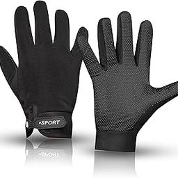 BADOWL Full Finger Bike Riding Gloves with Touch Screen Compatibility, Winter-Ready, All-Purpose Outdoor Gloves for Bike Riding, Fishing, Rock Climbing & Sports (Black)-12