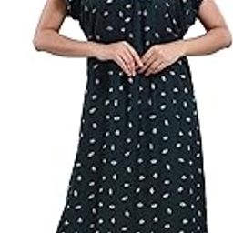 Women's Rayon Blend All Over Print Maxi Nighty-image-46