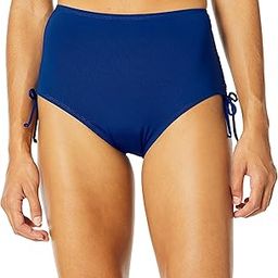 Women's Core Solids Mid Waist Side Tie Pant Bikini Bottom-image-9