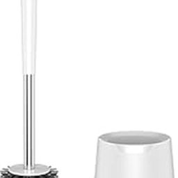 Vomilao Silicone Toilet Brush and Holder,Bathroom Toilet Brush Holder Set,Silicone Toilet Cleaning Brush Kit with Soft Bristle Brush-image-90