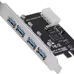 Zinx PCI Express Card 4 Port USB 3.0 with 5V Sata Power Connector up to 5 Gbps Speed PCIe Card-14