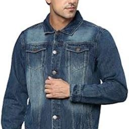 Men's Standard Length Denim Jacket-image-5
