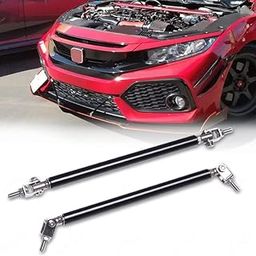 CARIZO Adjustable Splitter Rod Pair 8-11 Inch, Black Front Lip Support Stabilizer, Aluminum Tension Bar with Swivel Ends, Bumper Lip Splitter Extension-21