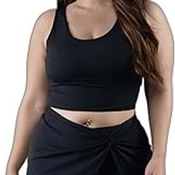 Plus Size 3 Piece Round Neck Sleeveless Swimwear Set for Women | Swimming Suit for Women-picture-1