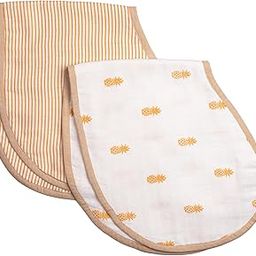 Masilo 100% Organic Muslin Burp Cloth & Bib for Newborn Baby/Ultrasoft Large Reusable Bib/Absorbent & Soft Burp Cloth for Teething Babies (2 x Burp Cloth) - Pineapple-picture-23