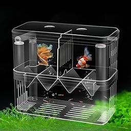 VAYINATO Petzlifeworld Double Deck Isolation Breeding Box For Aquarium Fish Breeding Acrylic Aquarium Hatchery Incubator With Divider For Seperating Small Fish | Can Connected To Air Pump-image-28
