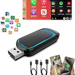 Android Auto Wireless Adapter & Wireless CarPlay Adapter-Mini USB CarPlay Wireless Stick Converts Factory Wired to Wireless CarPlay Dongle Magic Link CarPlay for iOS 10+/Android 11+ Plug and Play-28