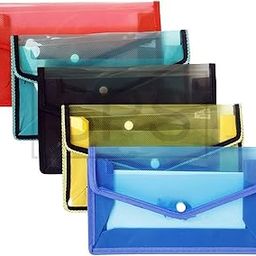 SPOTINK Plastic Flexi Button Bag | Cheque Book Holder | Document Holder | Passbook Holder Cheque Pouch (Pack of 5)-19