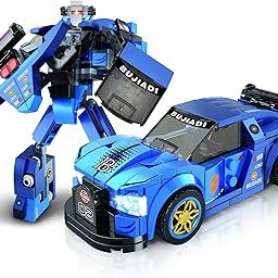 ThinkerPlace Midnight Thunder Blue 2-in-1 Robot & Sports Car (231 Pieces) | Learn About Machines | Building Block Set for Kids Age 6+ | STEM Educational Toy | Build, Play & Learn-image-95