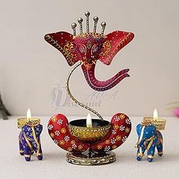 Discount ARA Premium Handicraft Tealight Holder for Diwali Decoration Diwali Gift for Family and Friends Festival Best Gift Item-image-4