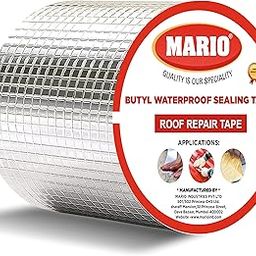 Mario Butyl Tape – Waterproof Leakage Repair Tape - 96mm width, 5mtr Length | Hot & Cold Temperature Resistant Aluminum Foil Tape | Strong Adhesion & Durable Seal (96mm x 5M, Silver, 1 Pack)-picture-15