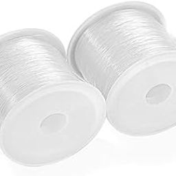 Crafts Haveli Transparent Crystal Cord Beading Beads Non-Stretch Fishing Wire String for Bracelet, Hanging Decoration Sewing DIY Jewelry Making Findings Supplies (2pc Nylon Thread)-15