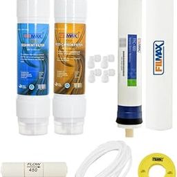 Filmax® 100 GPD RO Membrane RO Service Kit for Water Purifiers – Includes Inline Filters PP Spun Filter, Carbon Sediment Filter – Works Up to 3000 TDS – Compatible with All Types of RO Purifiers-4
