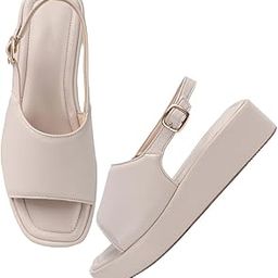 Super Comfortable Solid Platform Heel Sandals For Women & Girls-image-23