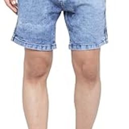 Men's Regular Fit Knee Length Casual Wear Denim Shorts-image-33