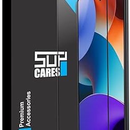 SupCares Military-Grade Gorilla Tempered Glass Screen Protector for Redmi Note 12 Pro Plus, Redmi Note 12 Pro and Poco X5 Pro (6.67 Inch) With Installation Kit | Edge to Edge Coverage | Black-18