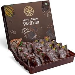 Cacao Springs Premium Dark Choco Waffrils Gift Box - Premium Choco & Nut Delicacy Waffle Chips - Great for Snacking - Premium Gift Hamper for All Occasions - 12 Pieces in Each Box - 1 Box - 120gm-image-25