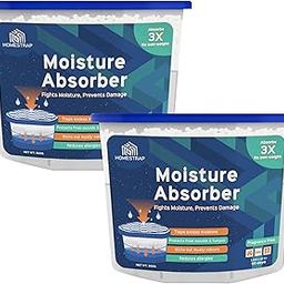 Homestrap 2 Pcs x 300 Gram Moisture Absorber Box |Dehumidifier For Wardrobe, Drawers, Room And Car |Fight against Moisture, Mould, Fungus(Plain|Box)-image-9