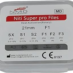 NMD Nexus Medodent Dental Golden Super NiTi Rotary Files (21 MM, F1) (yellow) (Pack Of 6 Pcs)-image-54