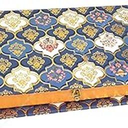 SHAKTISM Gift Cash Box Decorative Wooden Box for Cash, Shagun, Jewellery, Money Envelopes, Wedding Gifts, Bangles (Shagun Box - Design4)-13