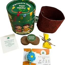 Sow and Grow Unisex-Adult Premium Plantable Flower Crochet Rakhi With Sunflower Seeds Grow Kit | Rakhi That Grows | Be Sustainable | Colour Blue-image-32