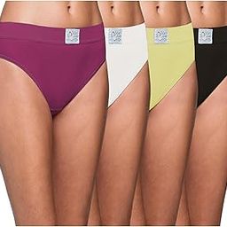 Women's Plus Size Soft Breathable Cotton Hipster Brief Bikini Underwear Full Coverage Panties (Multi-Coloured) (Colours May Vary)-image-87