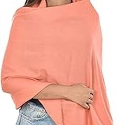 Solid Pashmina Wool Women's Stole, Wraps & Scrafs (Size 30" X 80") (Peach)-image-73