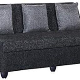BBharat Lifestyle Delta Fabric 3 Seater Sofa (Color - Dark Grey)-image-16