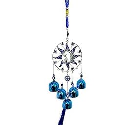 DT DECTONE Nazar Battu Evil Eye Hanging Wall Decor Interior Accessories for The Home Good le: Fortune Vastu for Decoration and Prosperity - Wind Chime Bells-image-92
