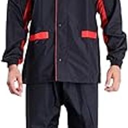 2-Piece Rain Coat for Men Waterproof Rain Suit Hooded Jacket & Pants Set Breathable Raincoat for Bike, Travel, Outdoor Work – Monsoon Gear for Heavy Rain Protection-image-31