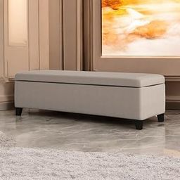 TIMBERNEST_-"Stylish Ottoman Bench with Storage - Upholstered Entryway Bench, Multi-Functional Footrest for Living Room, Modern Decorative Furniture,Perfect for Bedrooms. (Natural)-image-89