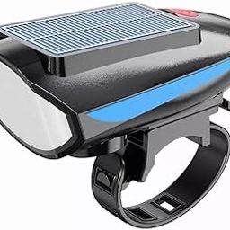 Solar & USB Rechargeable (both options)- Cycle Light - (3 Modes) Cycle Light and Horn | Cycle LED Front Light | Cycle Headlight | Cycle Bell (Color May Vary)- charge with sun light-1