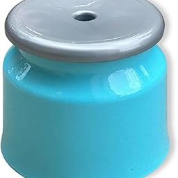 Mahaware Sturdy Round Anti Slip Polypropylene Stool Patla| for Bathroom, Home| Mint Granite Sky Blue-image-98