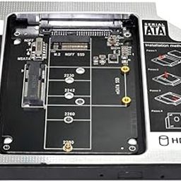 MSATA NGFF B/M-Key SSD to Slimline SATA 13Pin Caddy Case for 9.5mm Universal Laptop CD/DVD-ROM Optical Bay-picture-10