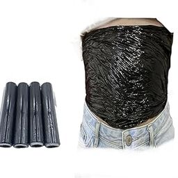 LIWEN NatureSlim 4 Rolls Osmotic Plastic Wraps-Osmotic Slimming Wraps for Body Contouring& Body Slimming& Sweater Enhancer Black 60M*25CM Each Roll, Black, One Size-image-7