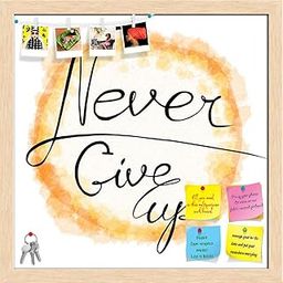 ArtzFolio Never Give Up D1 | Bulletin Board Notice Pin Board | Vision Soft Board Combo with Thumb Push Pins & Sticky Notes | Natural Brown Frame | 20 x 20 inch (51 x 51 cms)-29