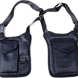 Anti-Theft Hidden Underarm Strap Wallet Holster Bag Leisure Nylon Double Shoulder Pocket Sport Vest Outdoors (Black)-image-11