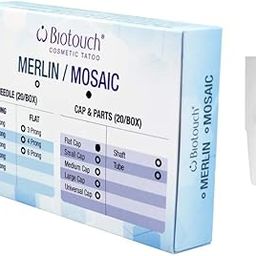 BioTouch Mosaic Machine Accessories FLAT NEEDLE CAPS 50 Pieces Permanent Makeup-image-42