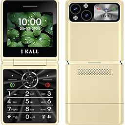 IKALL K42 Flip Keypad Mobile Phone, 2.4" Display, 2000mAh Battery, FM Radio, MP3 Player, King Voice, Call & SMS Indicator Light - Gold-picture-19